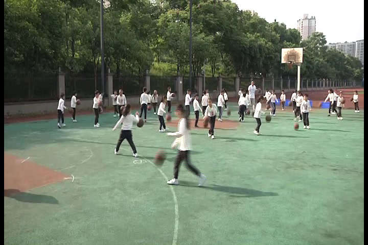 人教2011版体育与健康一至二年级《4.原地或限定范围的拍球比多》重庆市省一等奖