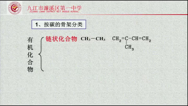 人教版化学选修5《第一节　有机化合物的分类》江西张老师-省一等奖