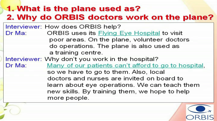 牛津译林版英语八下《Reading 1：An interview with an ORBIS doctor》江苏胡老师-市一等奖